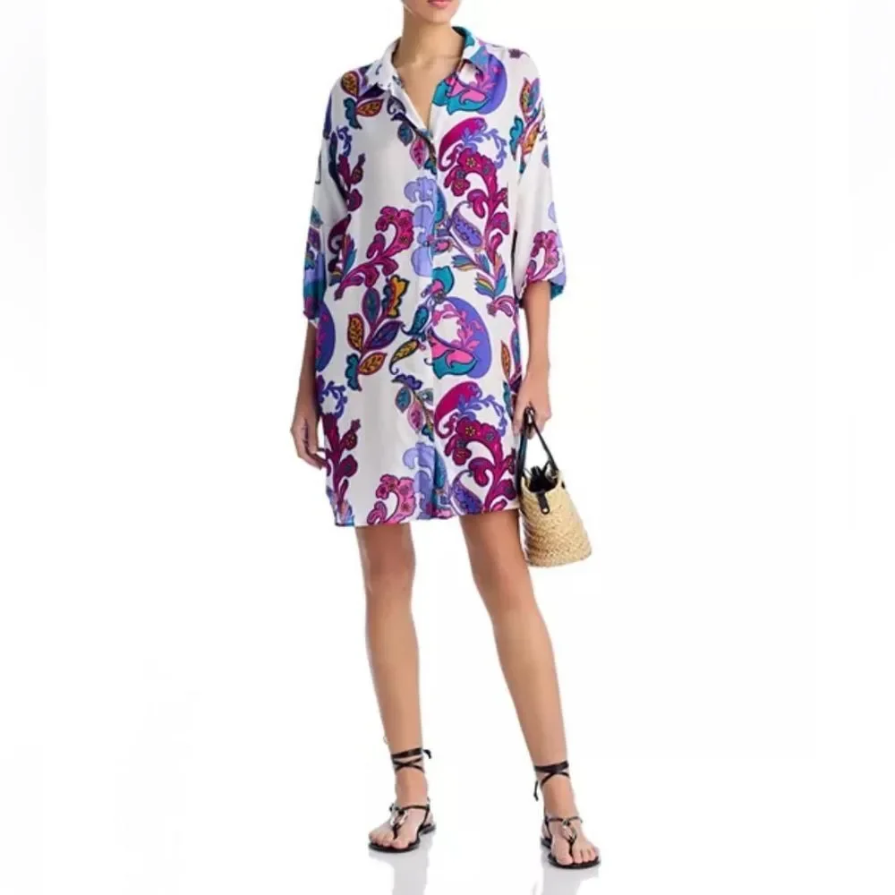 Johnny Was Paisley Cover-Up Shirt